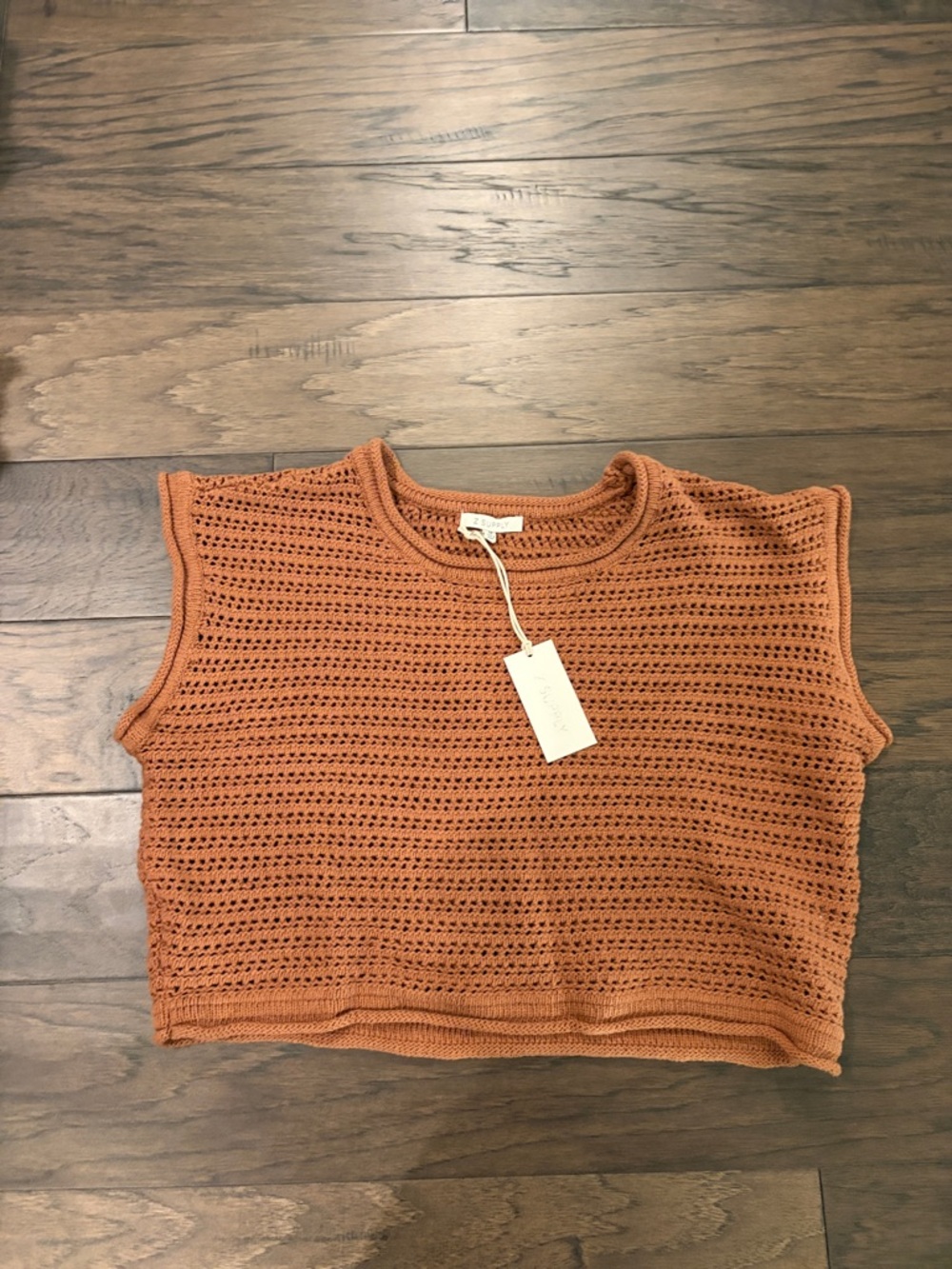 New With Tags Z Supply cropped Cotton Sweater Sz M - Picture 2 of 8